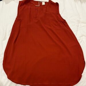 H&M Sleeveless Terracotta Blouse